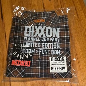 DIXXON Men's Black and Brown Plaid Flannel Shirt
